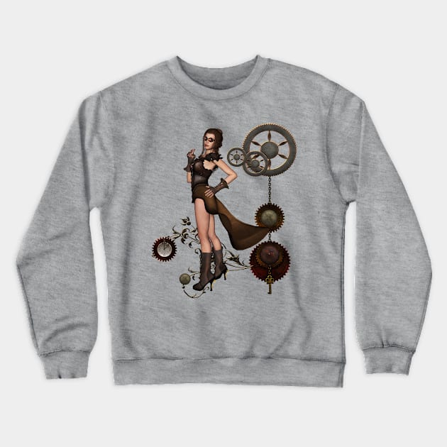 Wonderful steampunk lady Crewneck Sweatshirt by Nicky2342